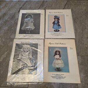 lot of 4 vtg 1984 1983 Byron Doll Pattern Doll Uncut 135 143 160 201